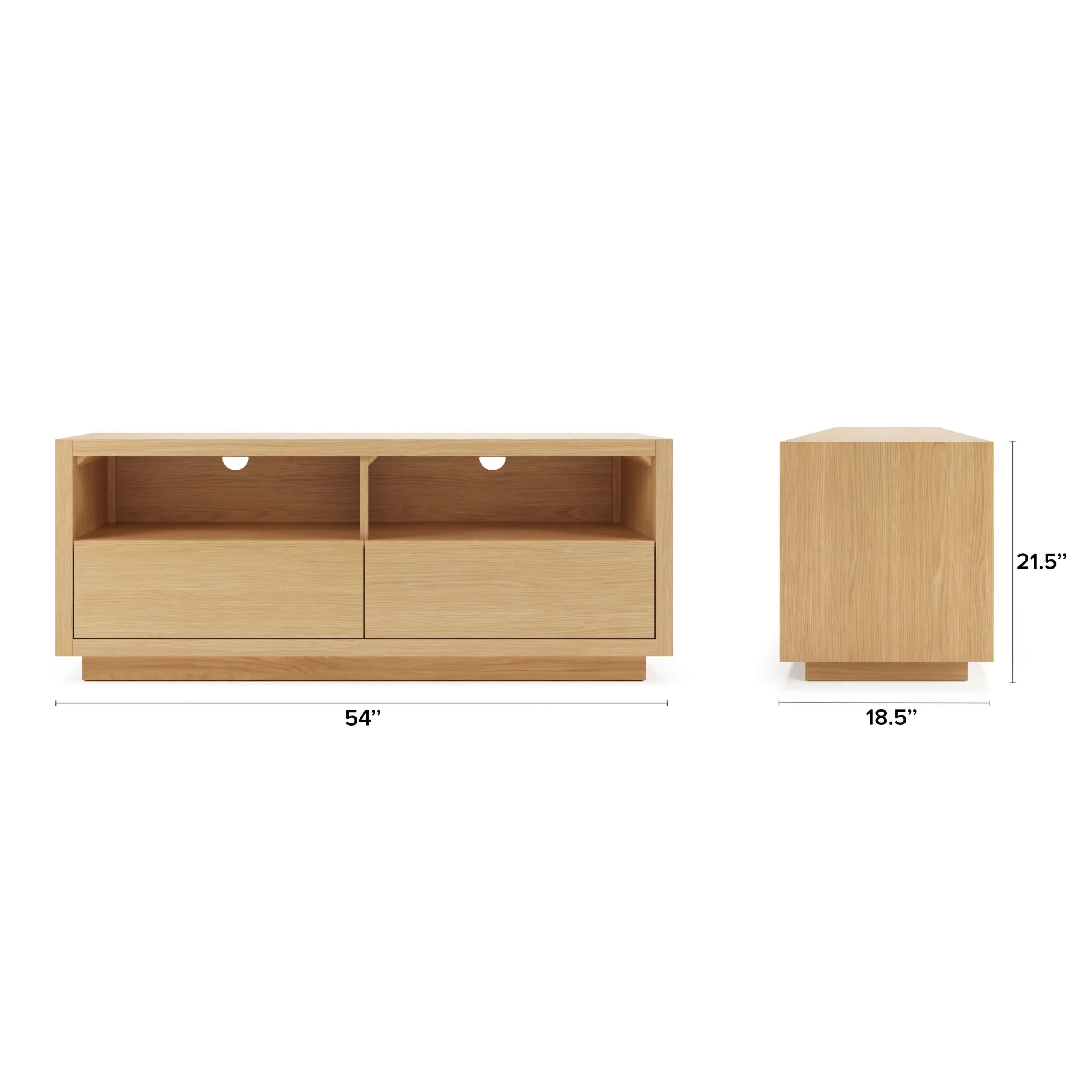 Leif 54_ Media Unit - White Oak