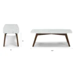 Vena 43.5_ Marble Coffee Table - Walnut