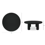 Adel 42_ Round Coffee Table - Black