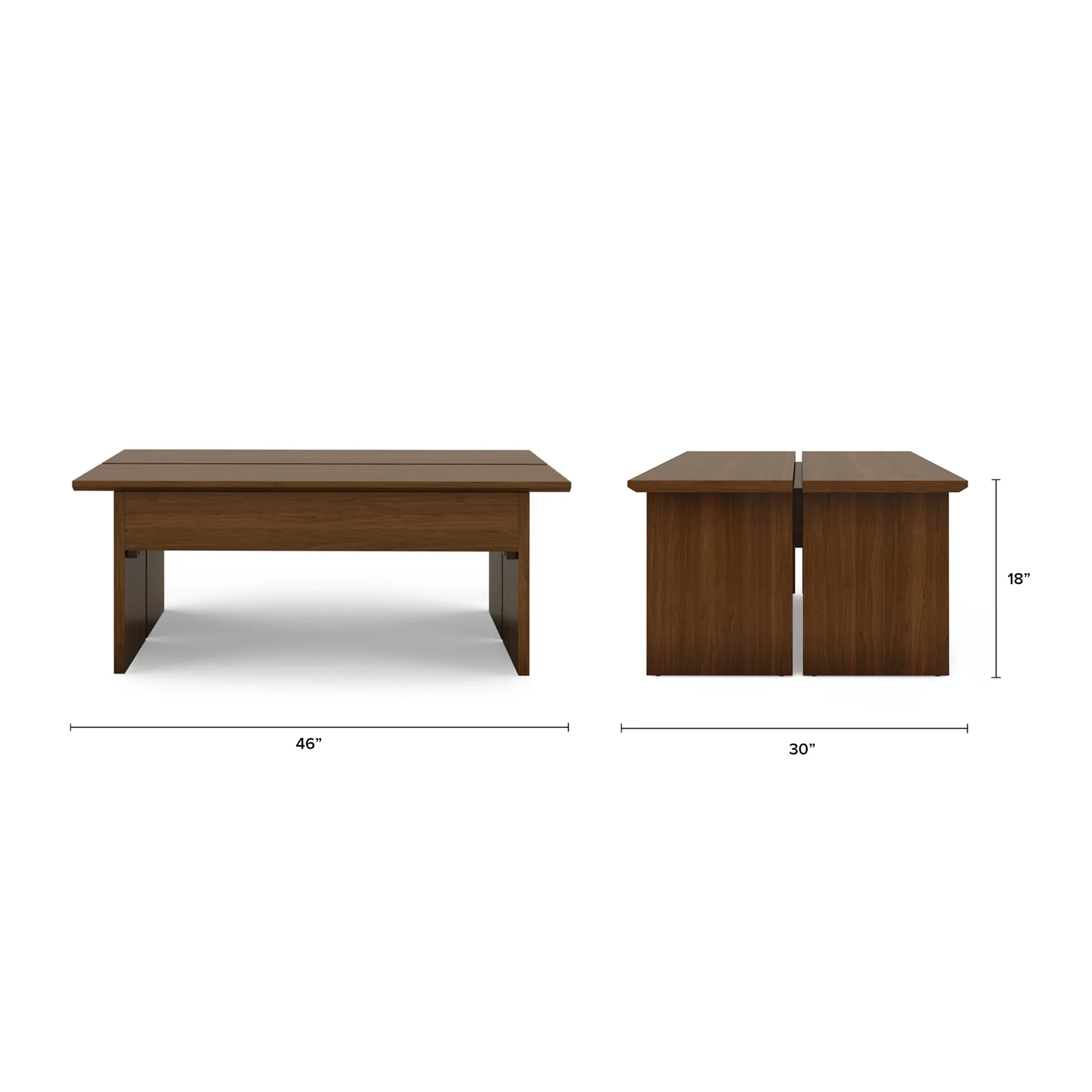 Karl 46_ Lift-Top Storage Coffee Table - Walnut - Image 10