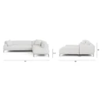 Abisko 113_ Left L-Shaped Sectional - Quartz White