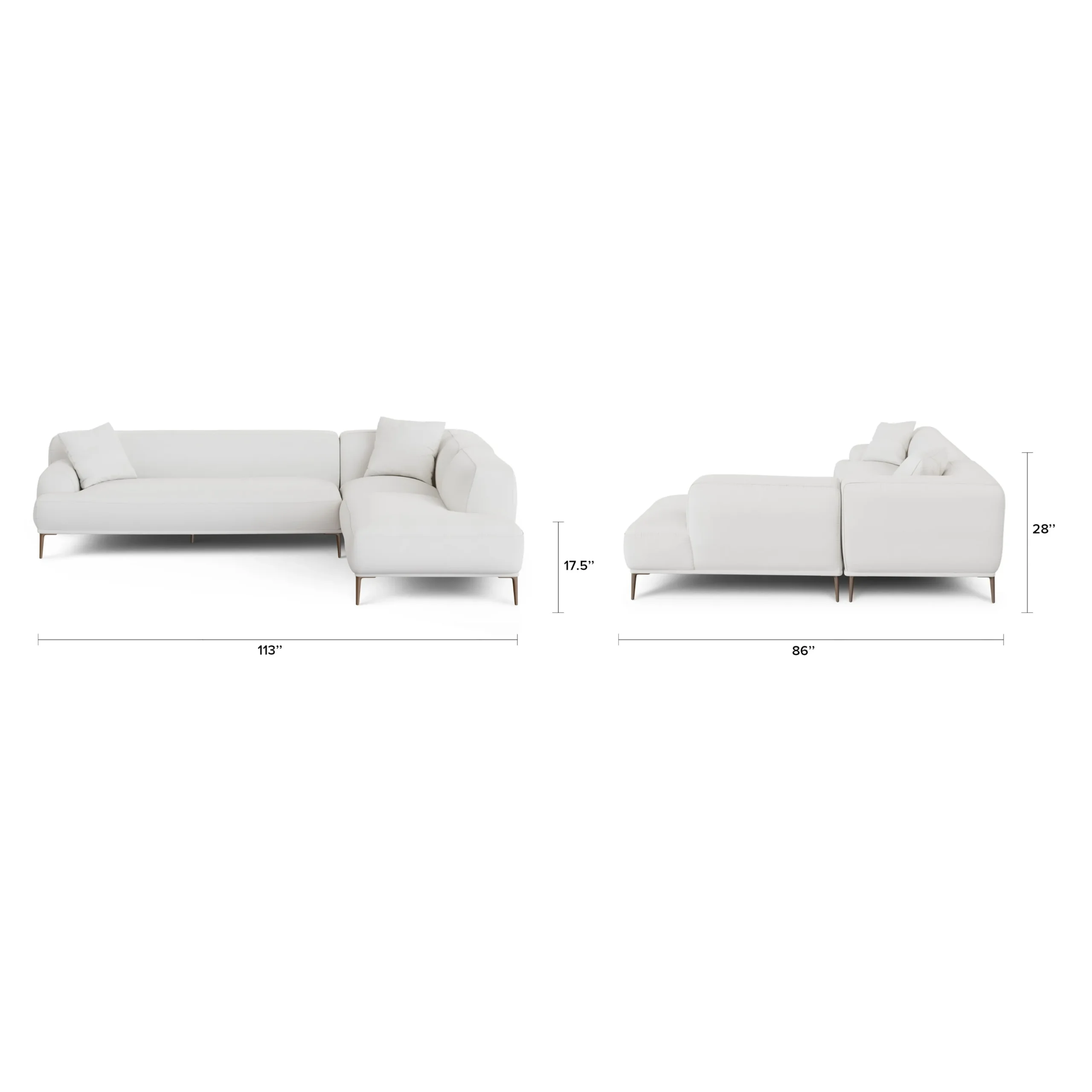 Abisko 113_ Left L-Shaped Sectional - Quartz White - Image 13