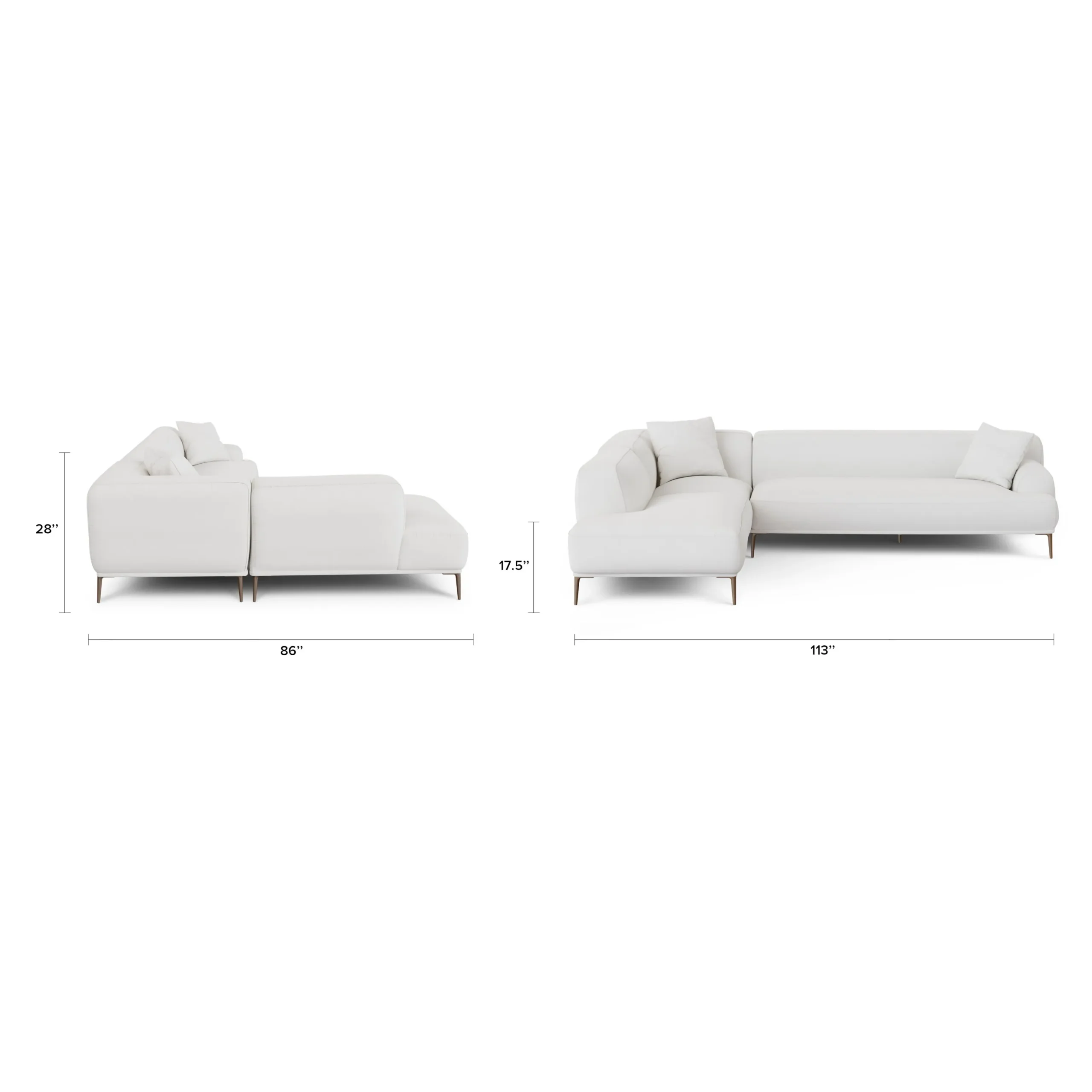 Abisko 113_ Right L-Shaped Sectional - Quartz White - Image 13