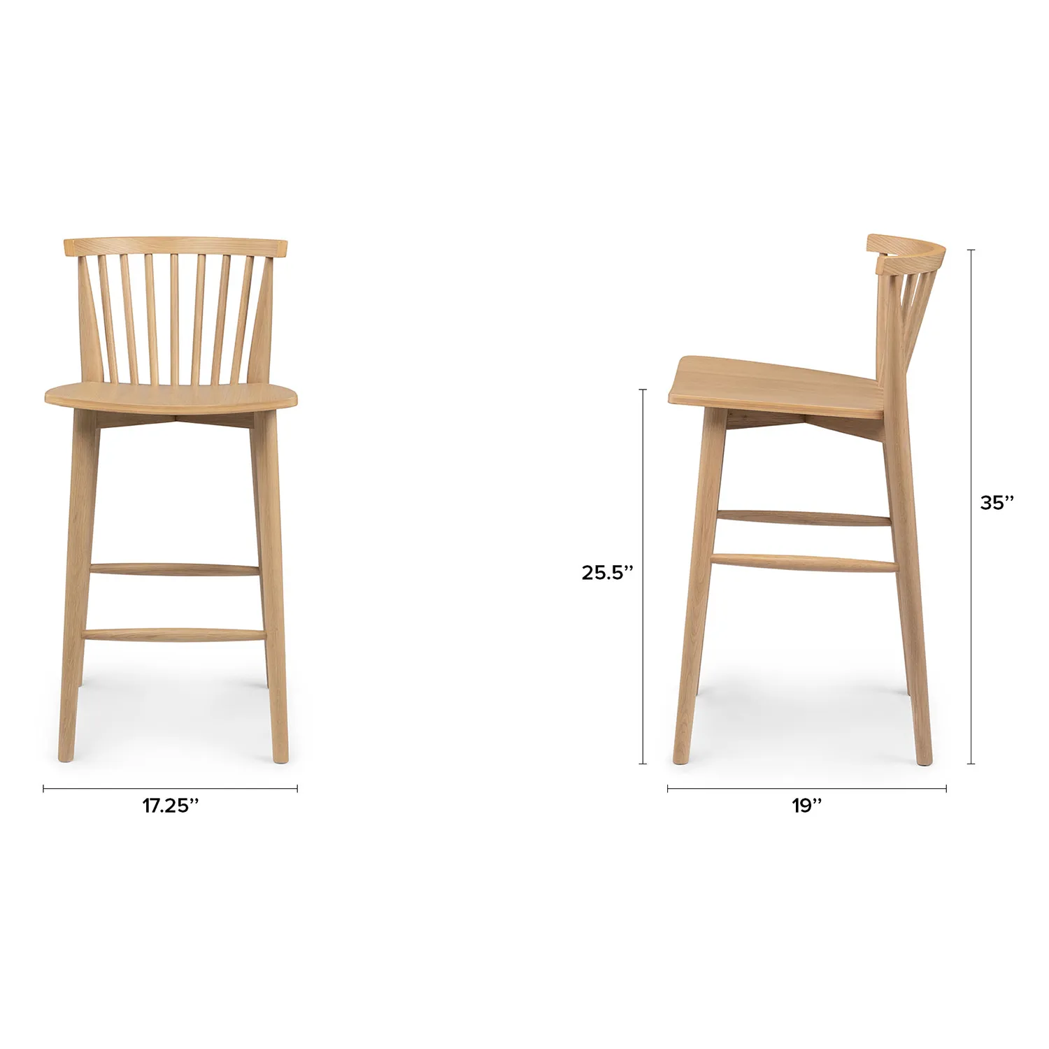 Rus Counter Stool - Light Oak - Image 13