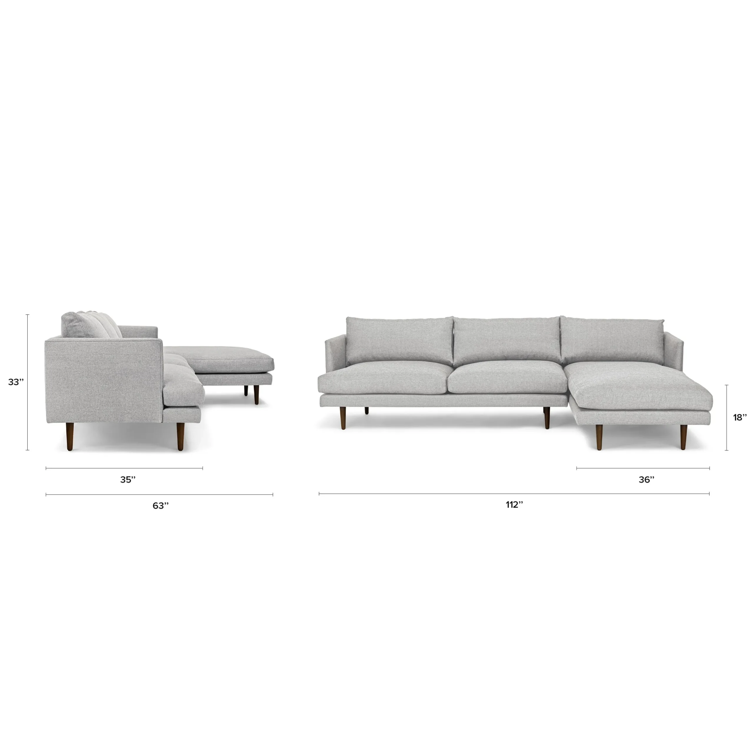 Burrard 112_ Right Sectional - Seasalt Gray - Image 13