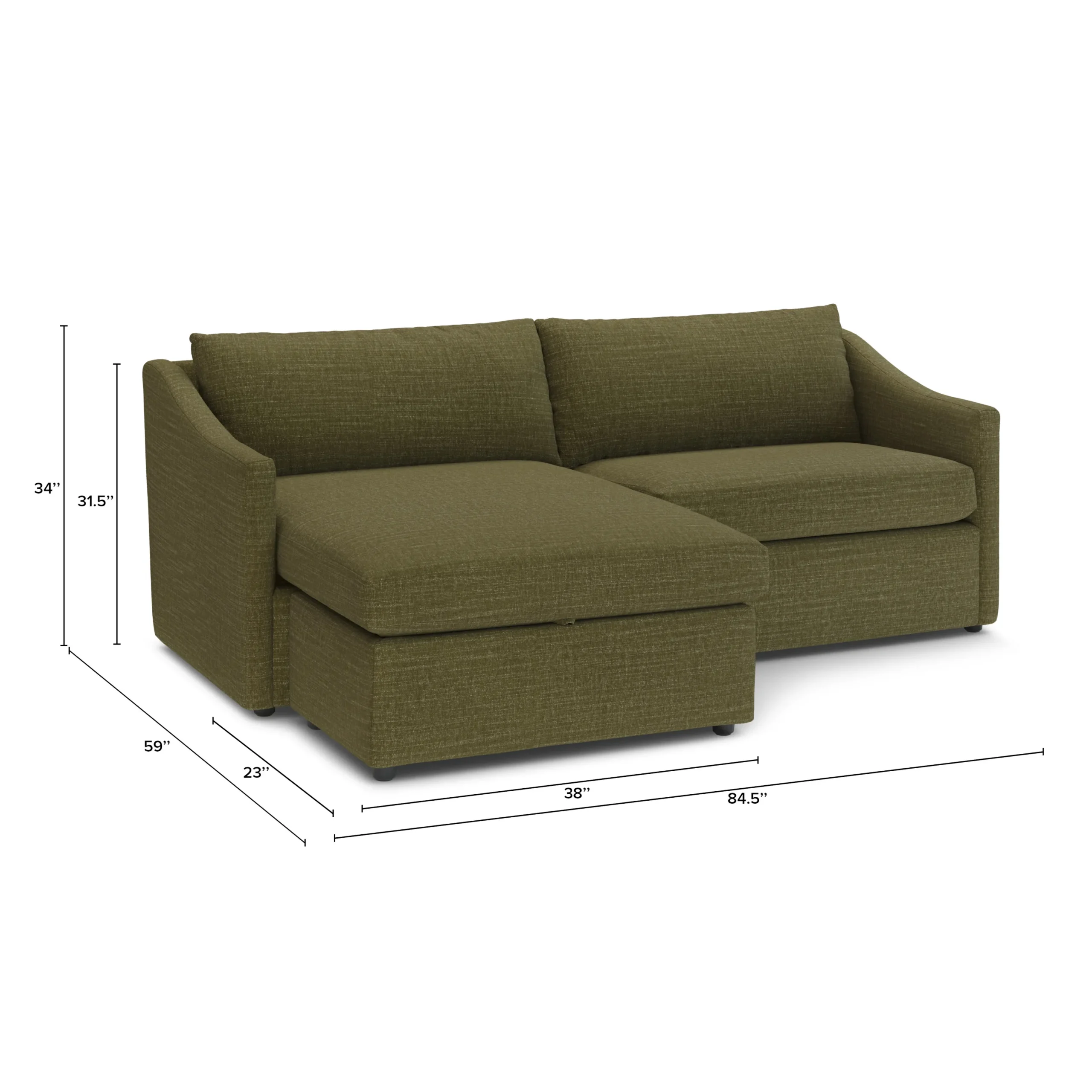 Landry 84.5_ Reversible Storage Sectional - Napa Moss - Image 13
