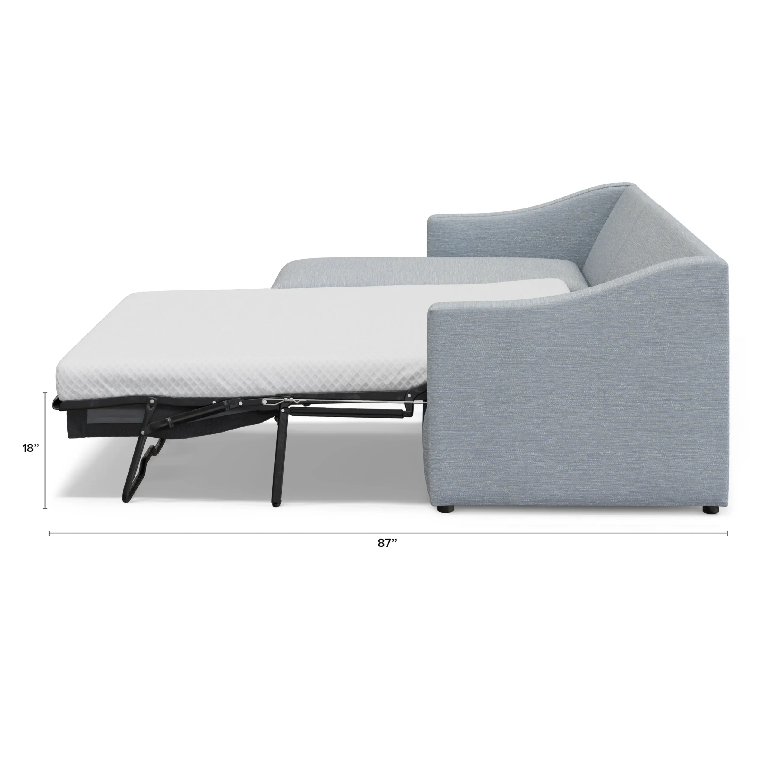 Landry 109_ Left Storage Sleeper Sectional - Silver Light Blue - Image 13