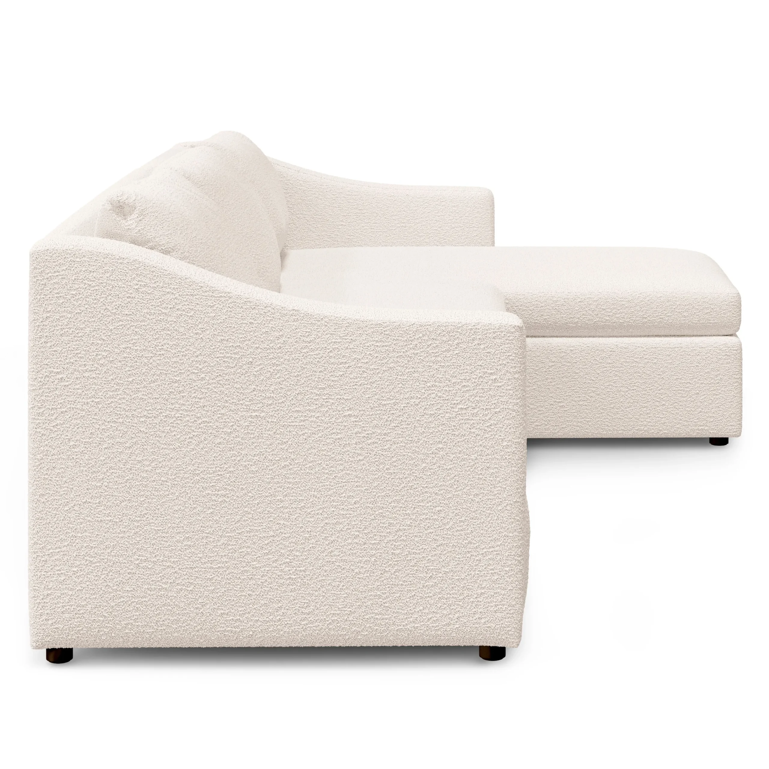 Landry 109_ Right Storage Sleeper Sectional - Ivory Wool Bouclé - Image 13