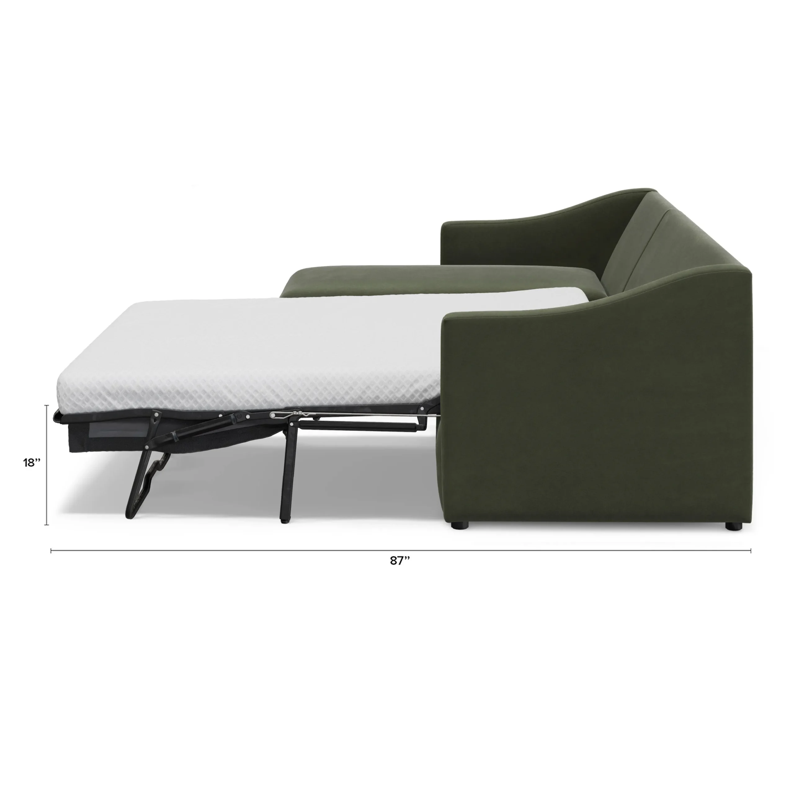 Landry 109_ Velvet Left Storage Sleeper Sectional - Hale Fir Green - Image 13