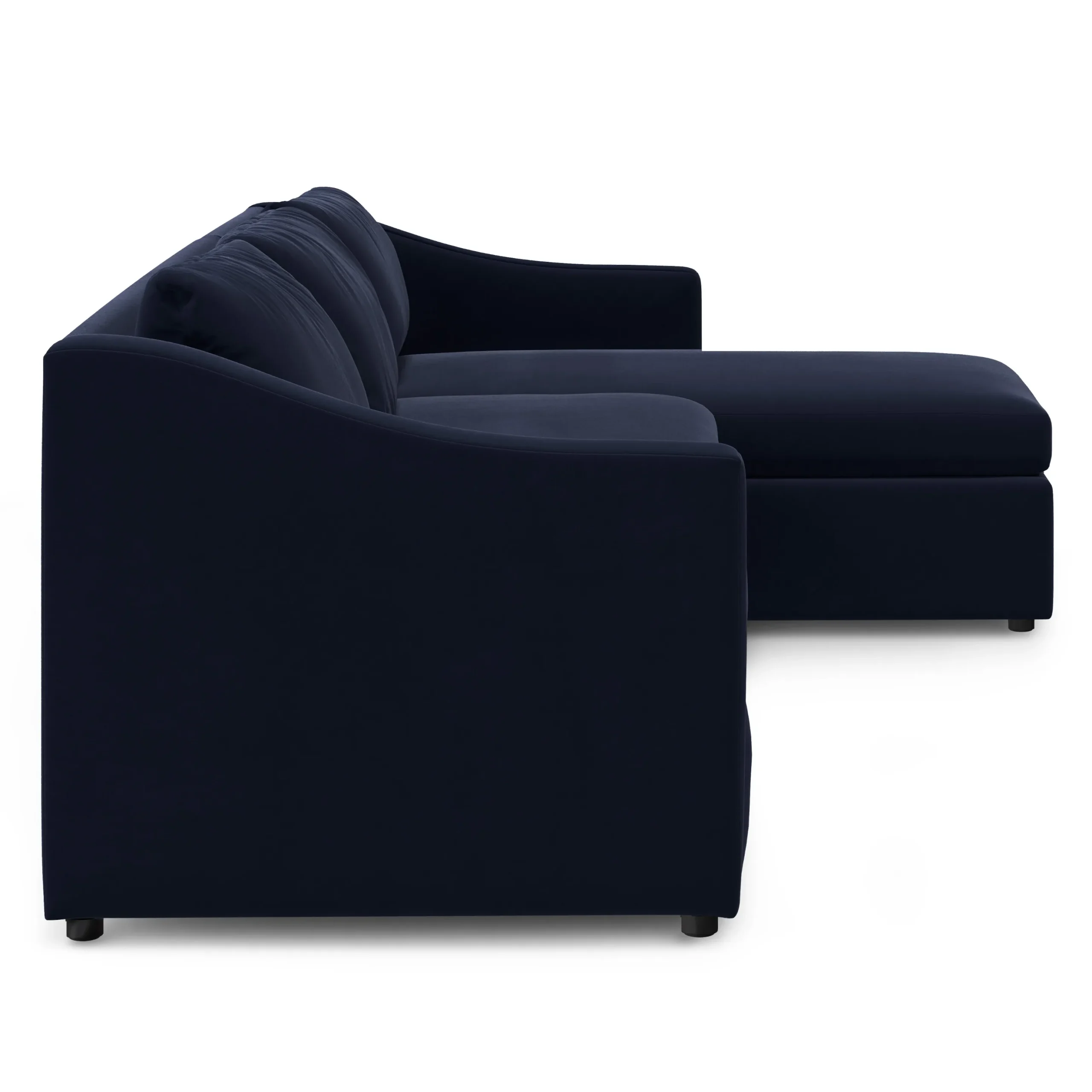 Landry 109_ Velvet Right Storage Sleeper Sectional - Hale Ink - Image 10