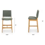 Nosh Counter Stool - Oak and Ratine Green