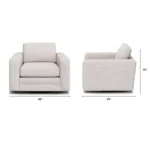 Riley 42_ Grand Swivel Chair - Napa White