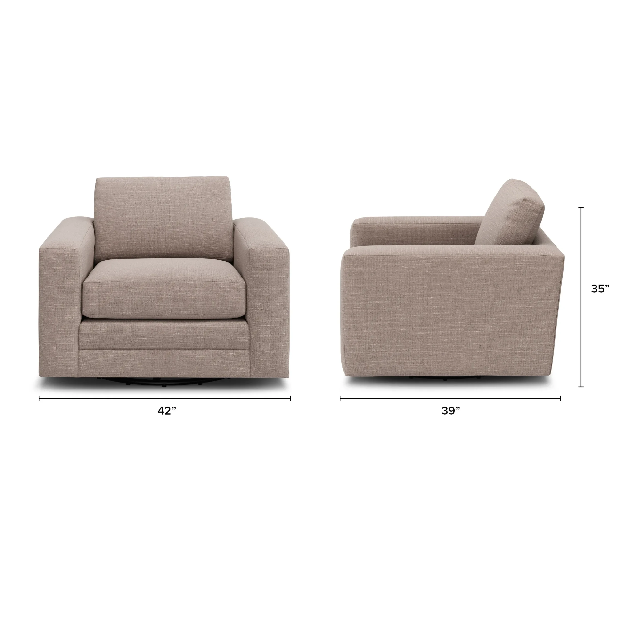 Riley 42_ Grand Swivel Chair - Napa Quartz - Image 2