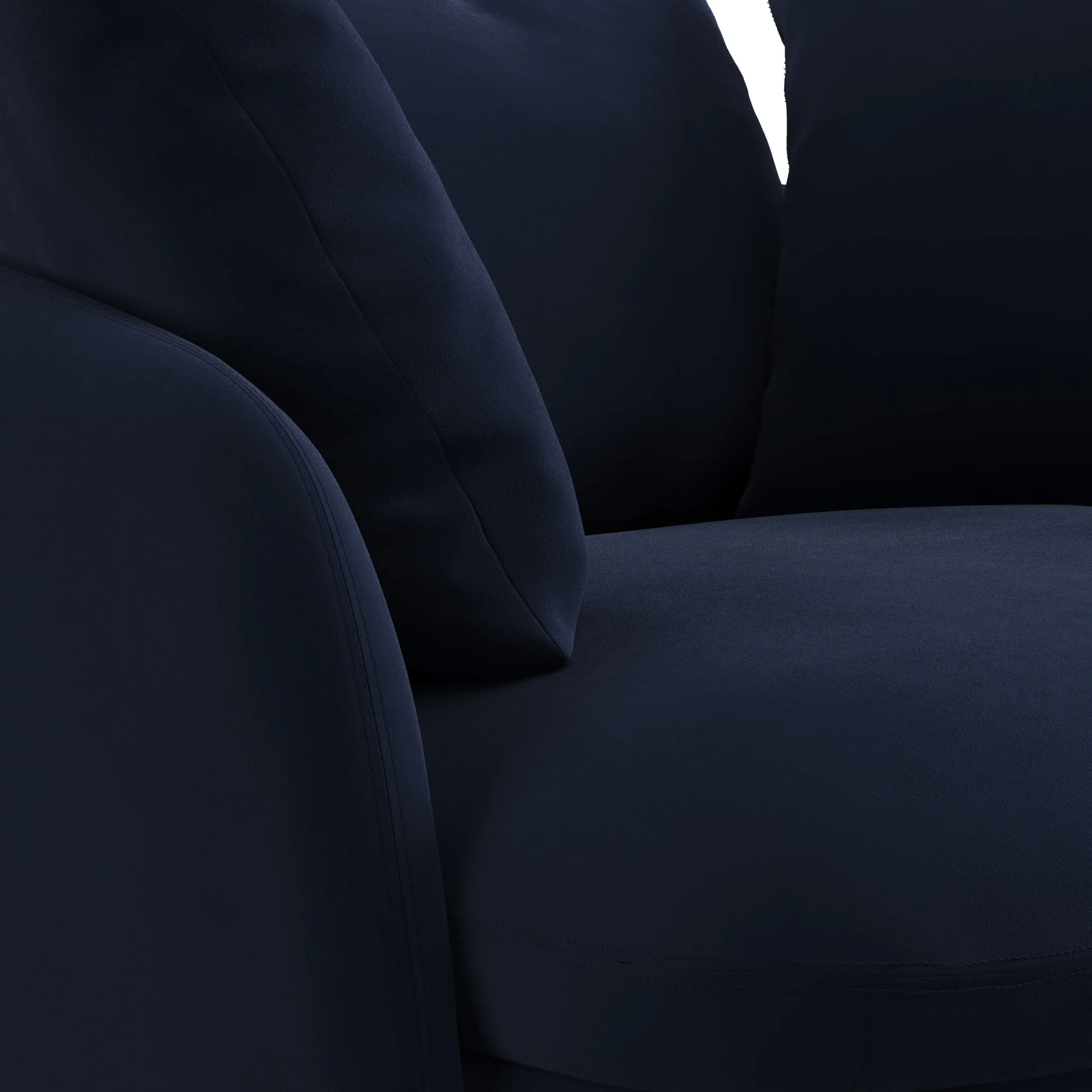 Leigh 47_ Grand Velvet Swivel Lounge Chair - Hale Ink - Image 6