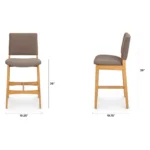 Nosh Counter Stool - Oak and Ratine Brown