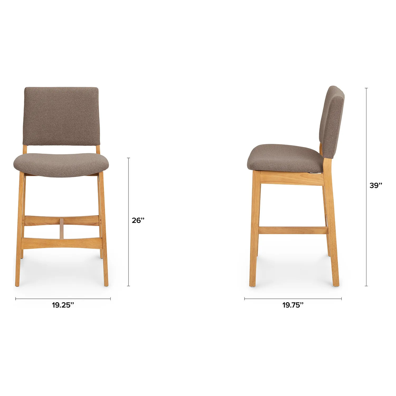 Nosh Counter Stool - Oak and Ratine Brown - Image 13
