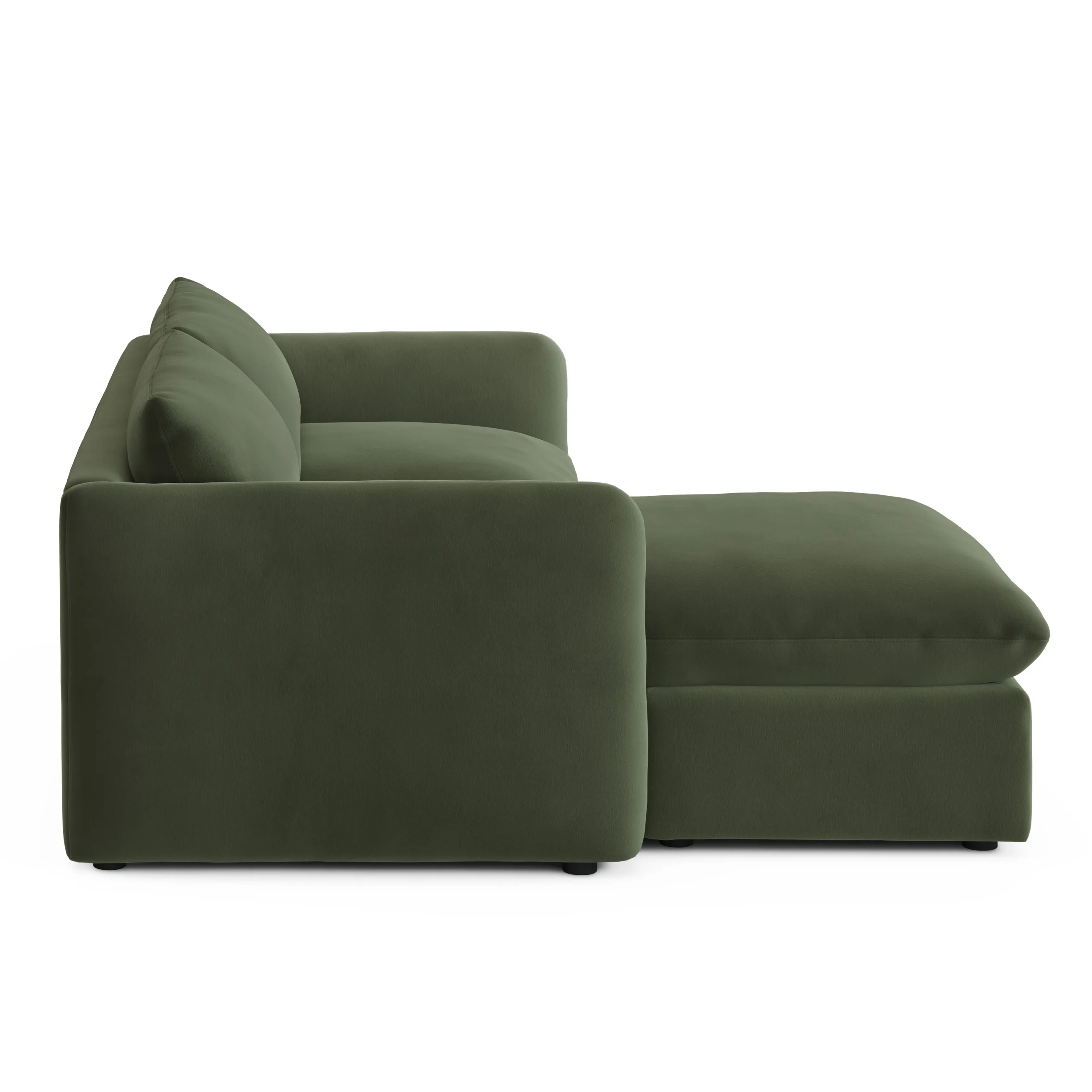 Leigh 86_ Velvet Reversible Storage Sleeper Sectional - Hale Fir Green - Image 13