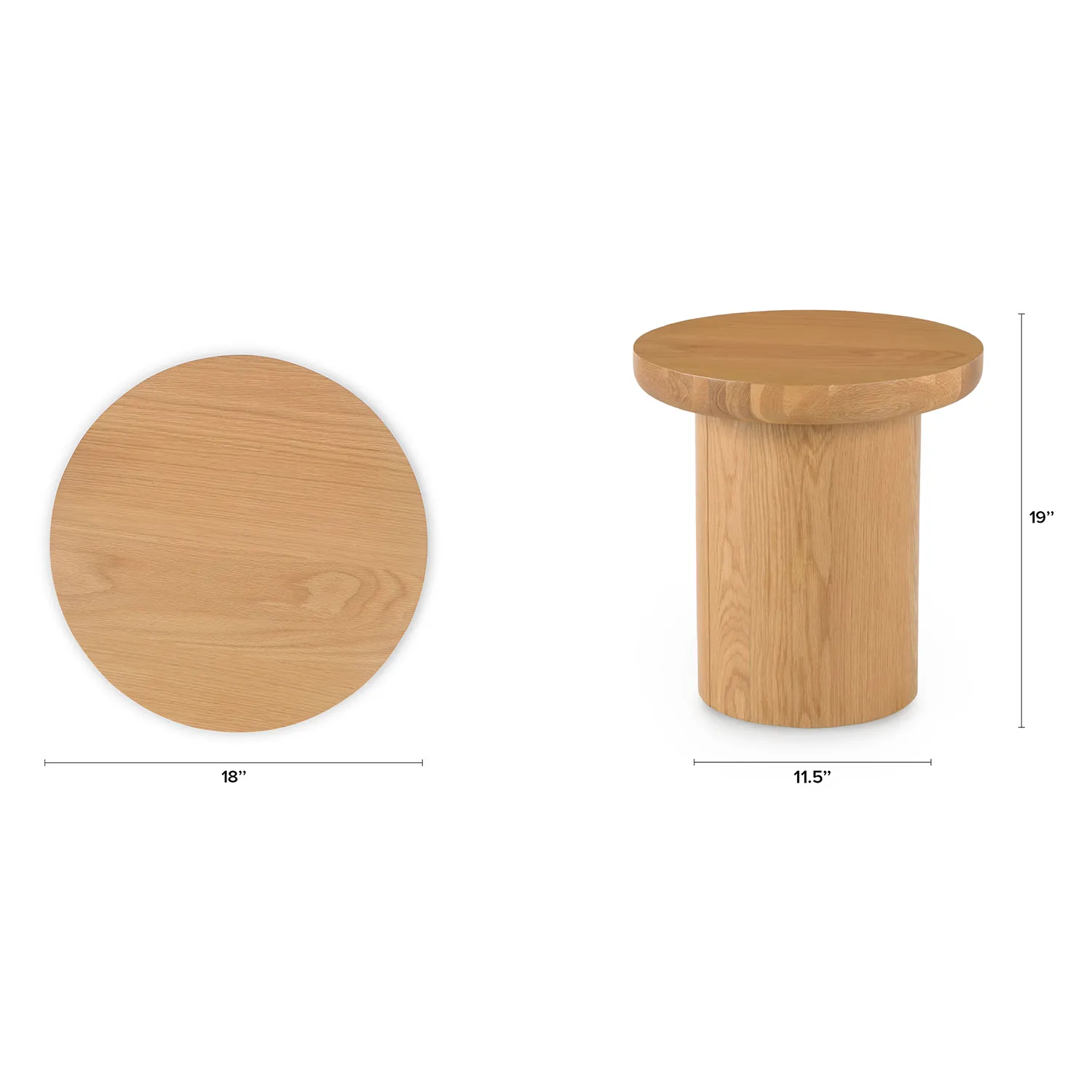 Baarlo Side Table - Oak - Image 2