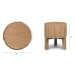 Fortra Storage Side Table - White Oak