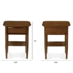 Lenia Storage Side Table - Walnut