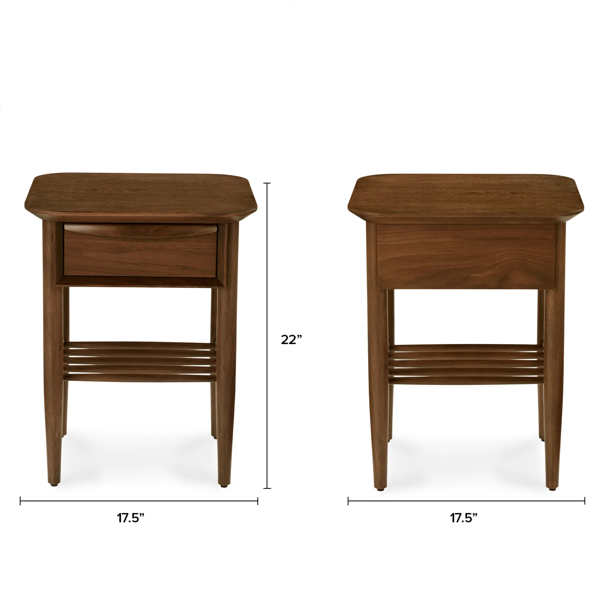 Lenia Storage Side Table - Walnut - Image 2