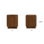 Moa Storage Side Table - Walnut