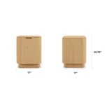 Moa Storage Side Table - White Oak