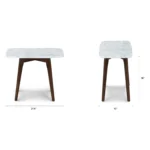 Vena Marble Side Table - Walnut