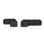 Leigh 126_ Modular L Sectional - Napa Charcoal