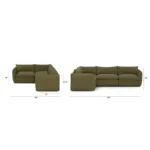 Leigh 126_ Modular L Sectional - Napa Moss