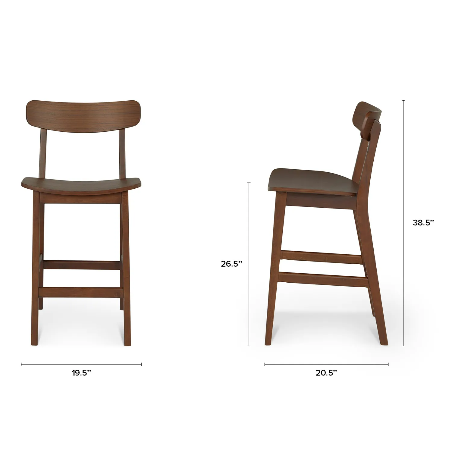 Ecole Counter Stool - Walnut - Image 13