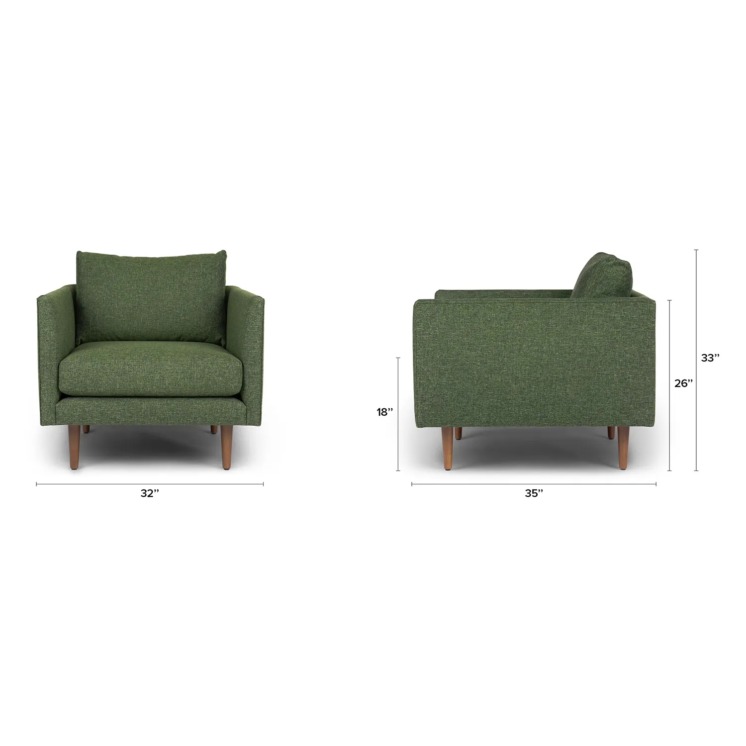 Burrard 32_ Lounge Chair - Forest Green - Image 2