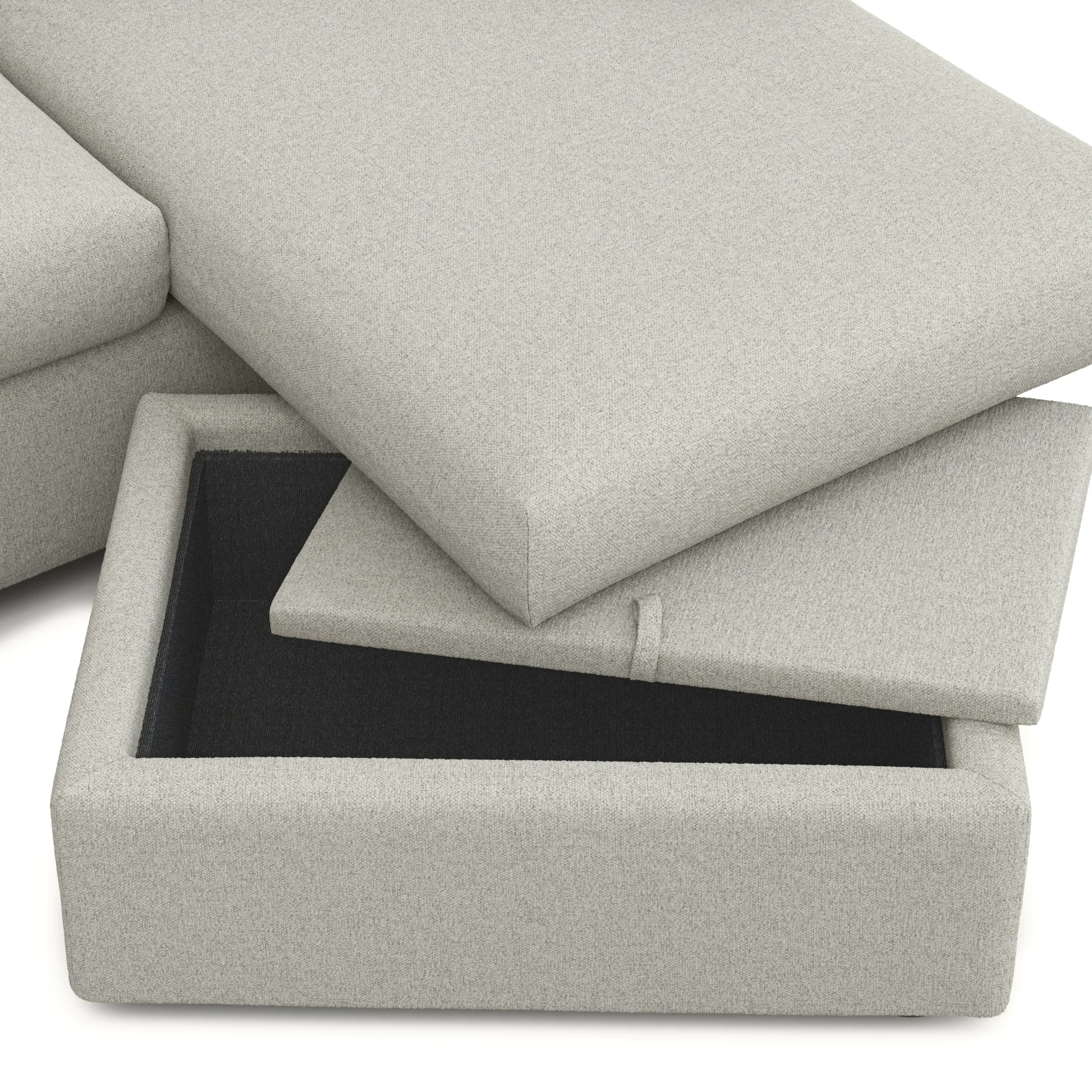 Marina 90_ Reversible Storage Sleeper Sectional - Clover Ivory - Image 13