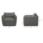 Leigh 42_ Lounge Chair - Silver Gray