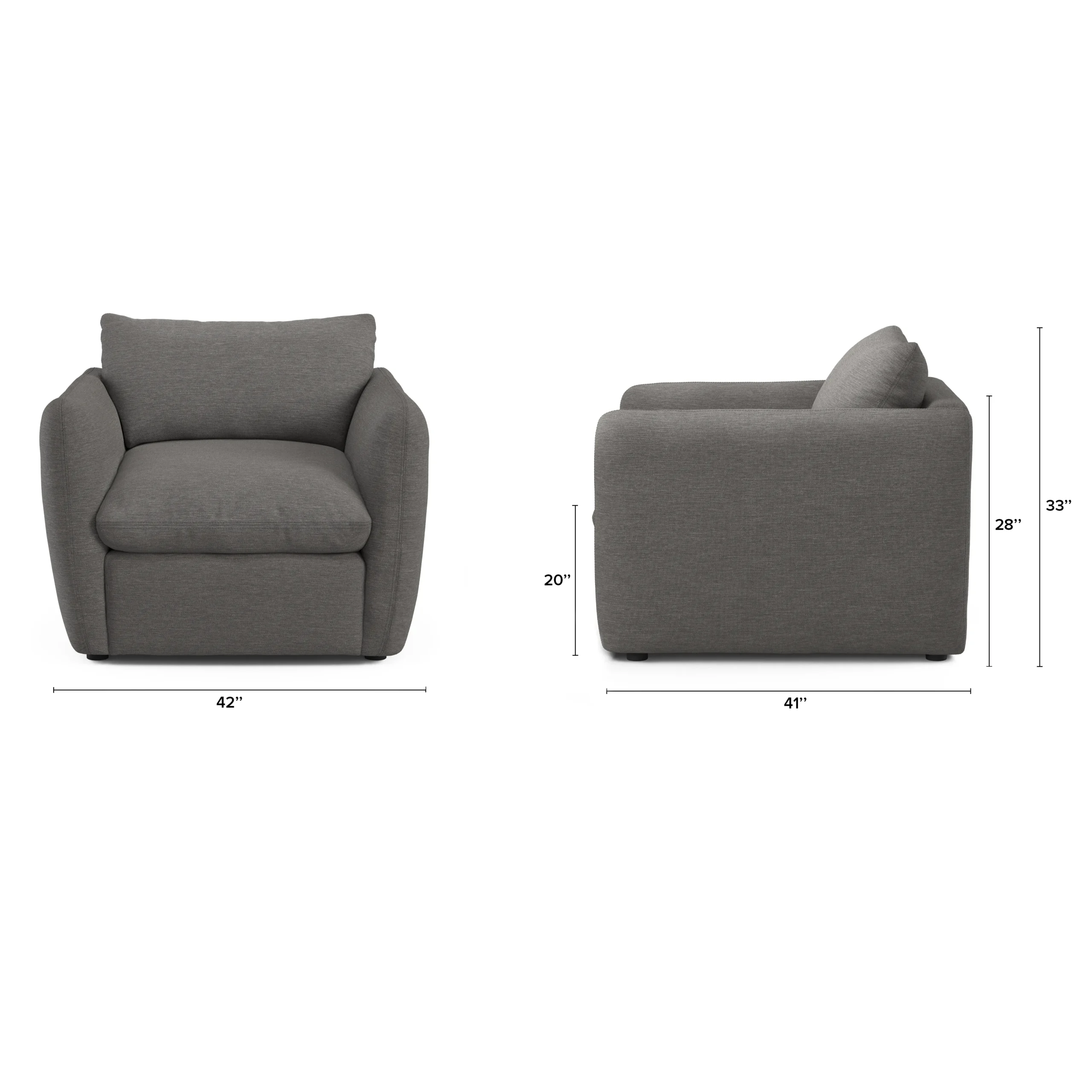 Leigh 42_ Lounge Chair - Silver Gray - Image 2
