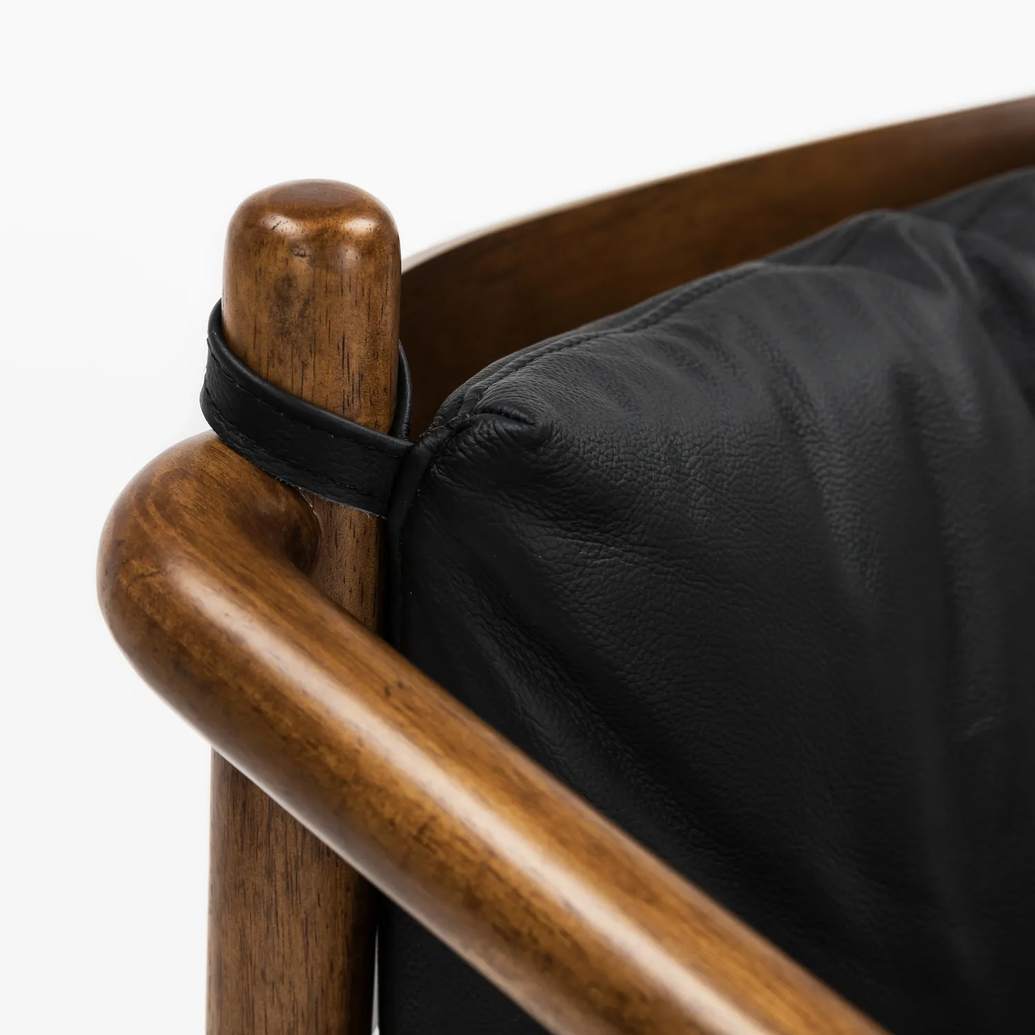 Lento 25_ Leather Lounge Chair - Black - Image 5