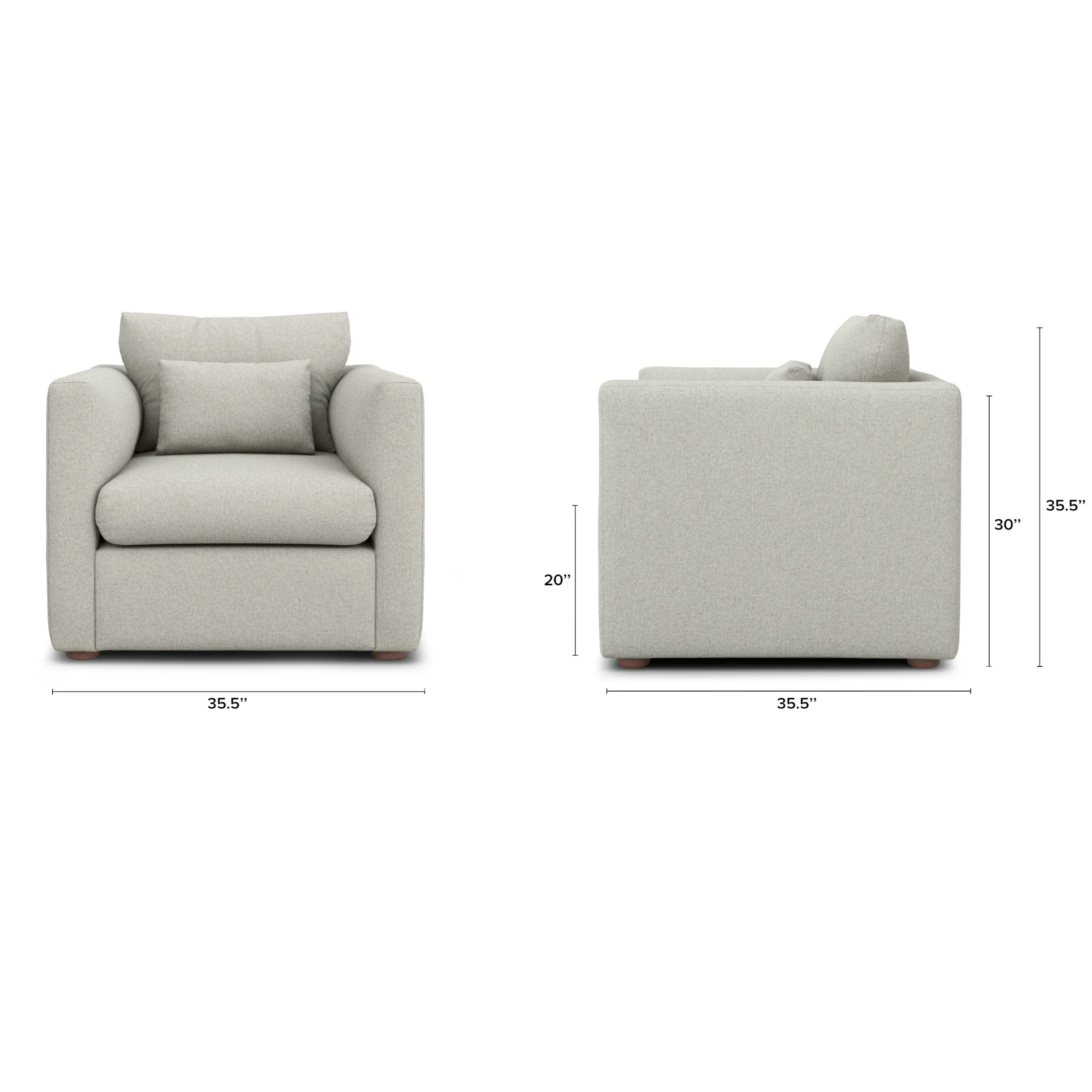 Marina 38_ Lounge Chair - Clover Ivory - Image 4
