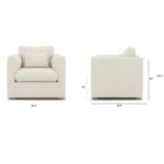 Marina 38_ Lounge Chair - Ivory Wool Bouclé