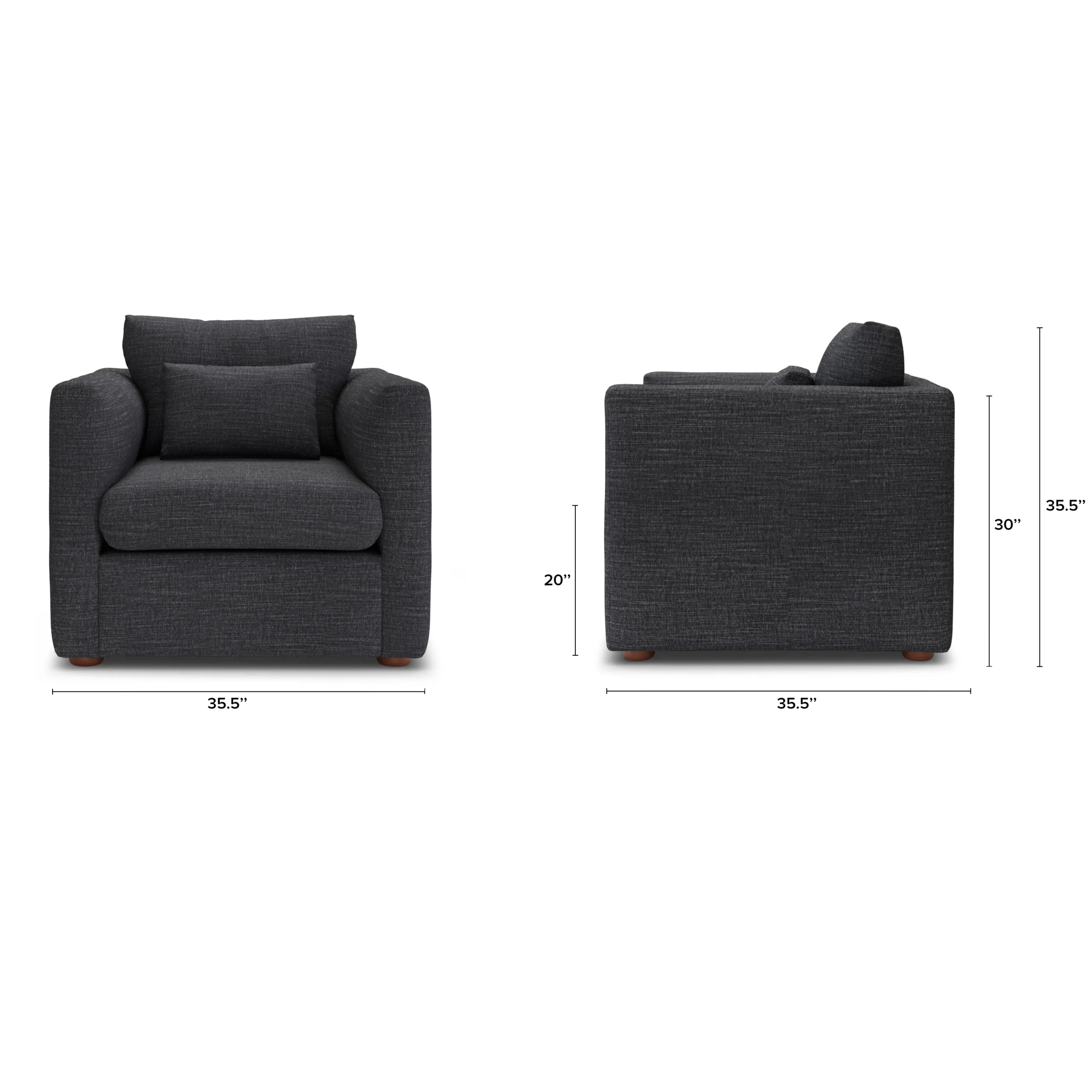 Marina 38_ Lounge Chair - Napa Charcoal - Image 2