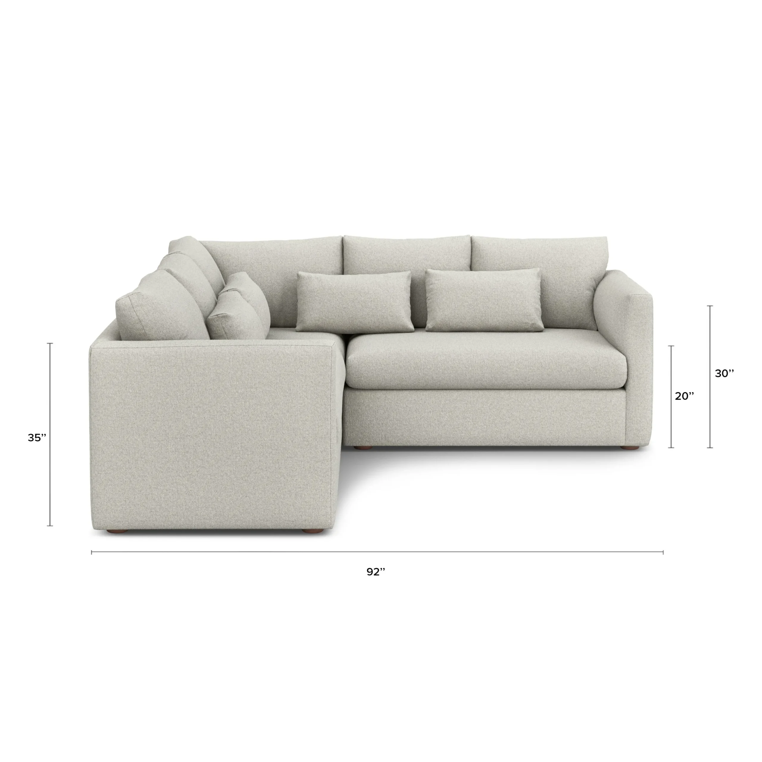 Marina 92_ Corner Sectional - Clover Ivory - Image 13