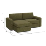 Riley 84_ Reversible Storage Sectional - Napa Moss