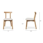 Ulka Dining Chair - White Oak and Ratine Ivory