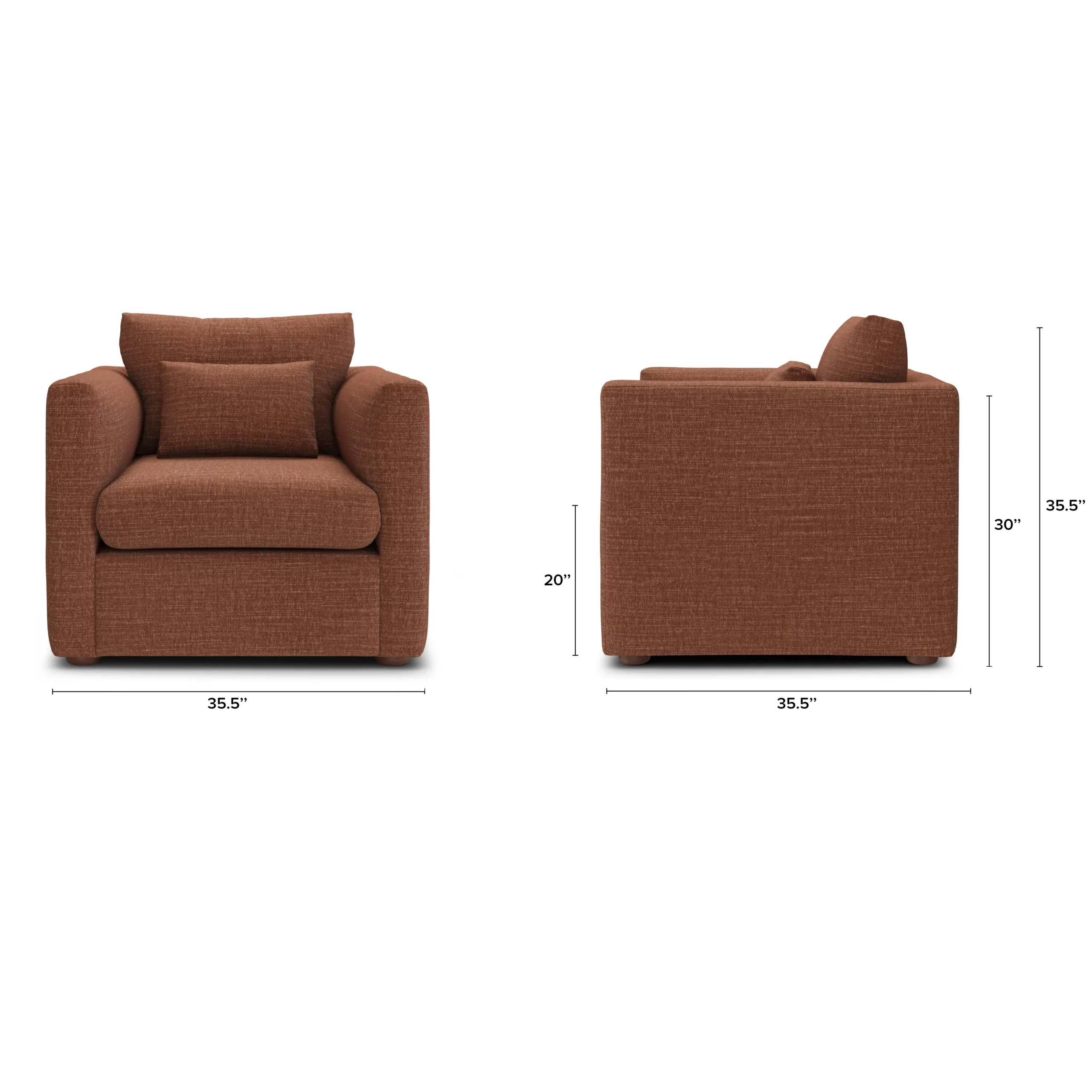 Marina 38_ Lounge Chair - Napa Rust - Image 2