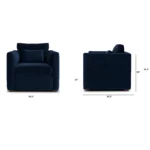 Marina 38_ Velvet Lounge Chair - Hale Ink
