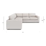 Riley 104_ Corner Sectional - Napa White
