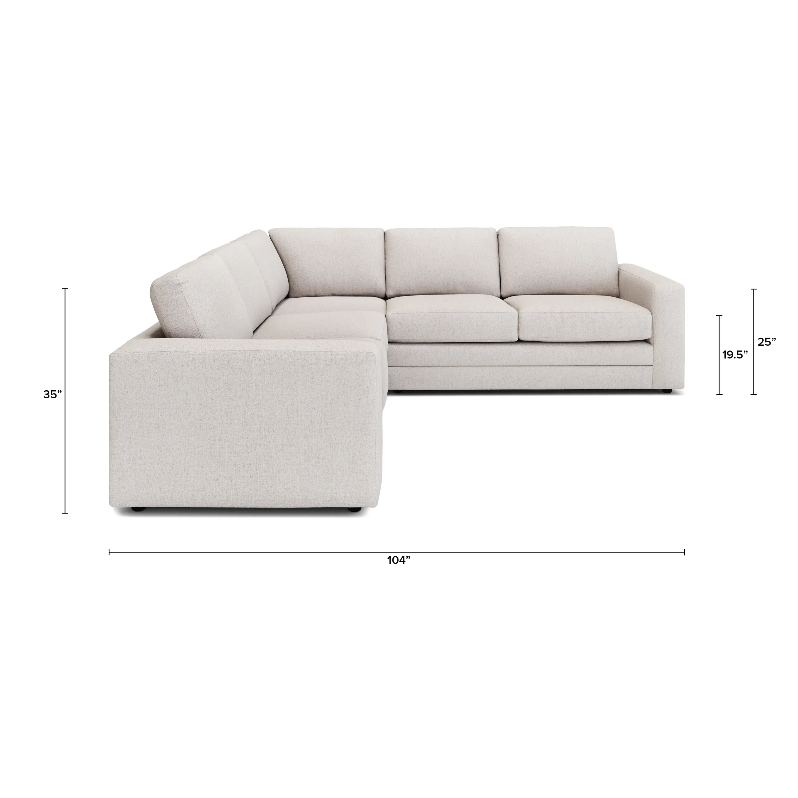 Riley 104_ Corner Sectional - Napa White - Image 13