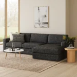 Riley 118_ Right Storage Sleeper Sectional - Napa Charcoal