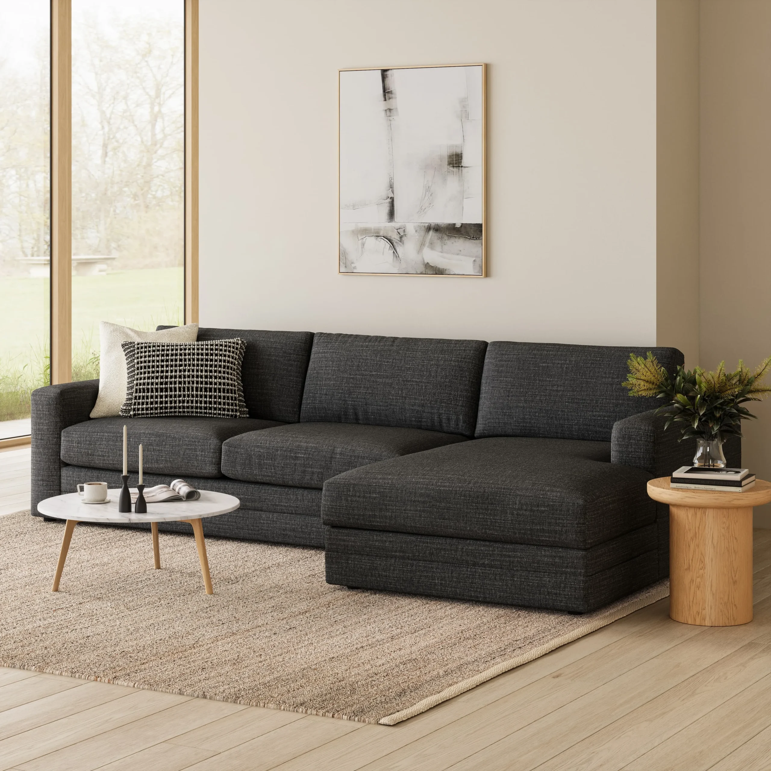 Riley 118_ Right Storage Sleeper Sectional - Napa Charcoal - Image 11