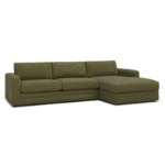 Riley 118_ Right Storage Sleeper Sectional - Napa Moss