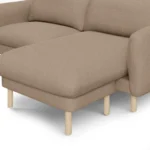 Sanders 85.5_ Reversible Sectional - Sandstone Wool Bouclé